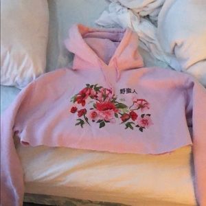 cropped sweatshirt